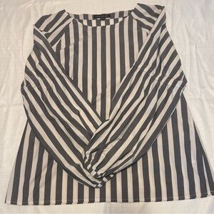 Banana Republic Black and White Striped Blouse